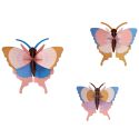Studio ROOF 3D Butterflies Gold Rim Set of 3