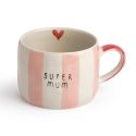 Belly Button Stripe Mug - Super Mum