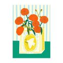 Vintage Marigolds 'Tea Time' Tin Vase A5 Print