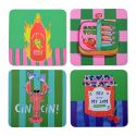 HiJinx Set of 4 Coasters - The Foodie