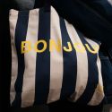 The General Classification Bonjour Striped Tote Bag - Natural & Navy