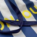 The General Classification Bonjour Striped Tote Bag - Natural & Navy
