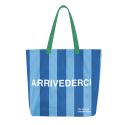 The General Classification Ciao Striped Tote Bag - Navy & Green
