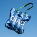 The General Classification Ciao Striped Tote Bag - Navy & Green