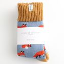 Miss Sparrow Thick Winter Socks Foxes Blue