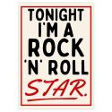 Blue Iris Tonight I'm a Rock 'n' Roll Star A3 Print