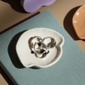 Ceramic Trinket Dish - White Dog