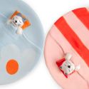 Helio Ferretti Sleeping Cat Trinket Dish - Pink Stripe