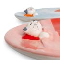 Helio Ferretti Sleeping Cat Trinket Dish - Pink Stripe