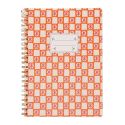 Designworks Tulip A4 Twin Wire Notebook - Orange Check