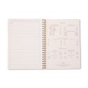 Designworks Tulip A4 Twin Wire Notebook - Green Vine