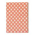 Designworks Tulip A4 Twin Wire Notebook - Orange Check