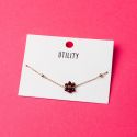 Flower Friendship Bracelet - Burgundy