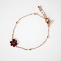 Flower Friendship Bracelet - Burgundy