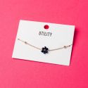 Flower Friendship Bracelet - Navy