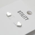 Silver Stud Earrings - Hearts