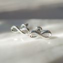 Silver Stud Earrings - Infinity