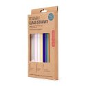Kikkerland Reusable Coloured Glass Straws 