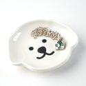 Ceramic Trinket Dish - White Dog
