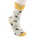 Miss Sparrow Thick Winter Socks Bees Cream & Yellow