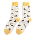 Miss Sparrow Thick Winter Socks Bees Cream & Yellow