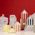 Zesty Lemons Carnival Yellow Stripe Candle Amber & Bergamot - Fortune Teller