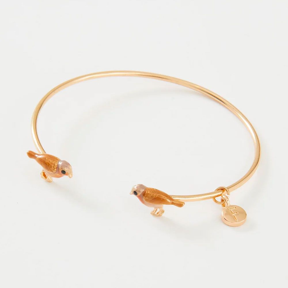 Fable England Enamel Robin Bangle Utility Gift UK