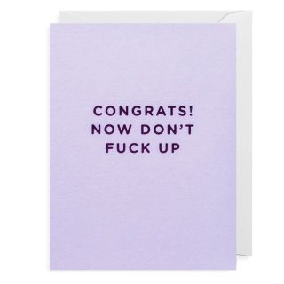 Lagom, Congrats! Don't Fuck It Up Card