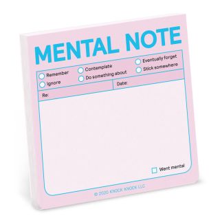 Knock Knock Mental Sticky Note - Pink
