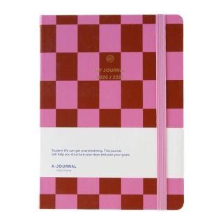A-Journal School Diary 2026-2027 - Checkered Pink