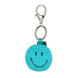 Blue Smiley Keyring
