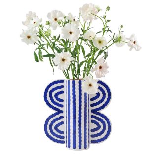 Wrap Blue Butterfly Vase - Large