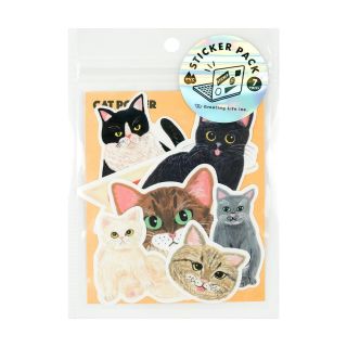Greeting Life Sticker Pack - Sodeyama Kahoko Cat