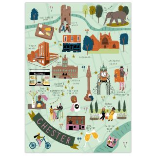 Chester Map A3 Print