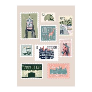 Chester Stamps A3 Print