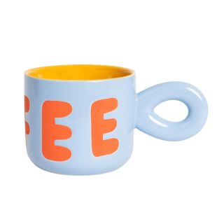 Helio Ferretti Light Blue Chunky Coffee Mug