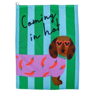 HiJinx Tea Towel - Coming in Hot Sausage Dog