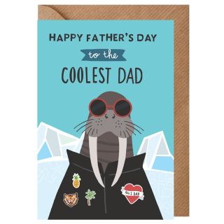 Coolest Dad Walrus Father's Day Card