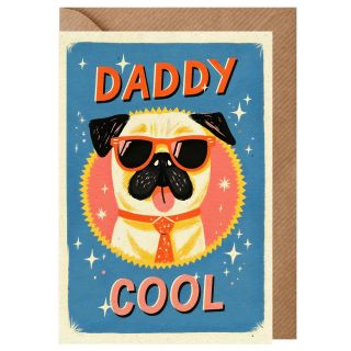 Daddy Cool Pug Father's Day Card