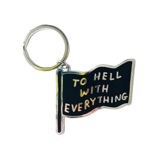 David Shrigley To Hell With Everything Keyring