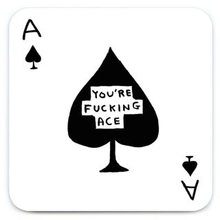 David Shrigley Effing Ace Coaster