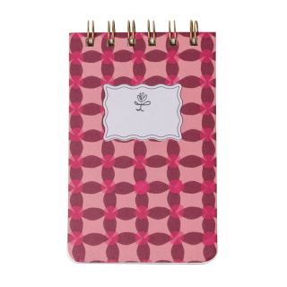 Pinkwheel Pink Tulip Twin Wire Notepad, Front