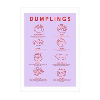 East End Dumpling Menu A3 Print