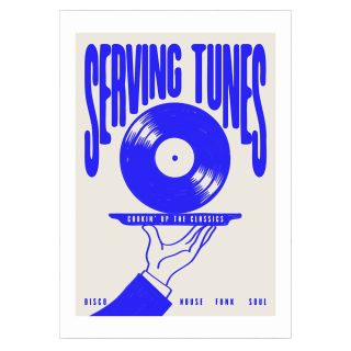 East End Prints Serving Tunes A3 Print