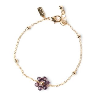 Flower Friendship Bracelet - Purple