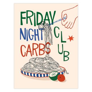 Friday Night Carbs Club Print