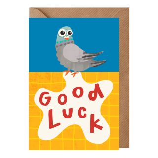 AbiGoLucky Good Luck Pigeon Card
