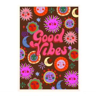 Eleanor Bowmer Good Vibes Sunshine A4 Print