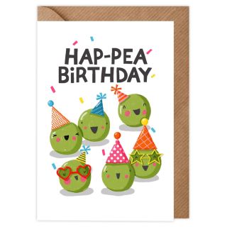Hap-Pea Birthday Card