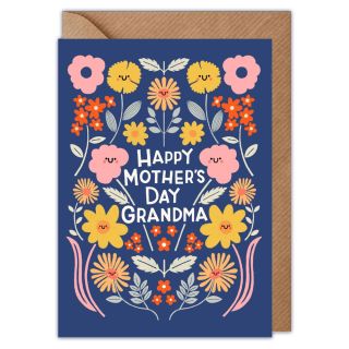 Floral Grandma Mother's Day Card